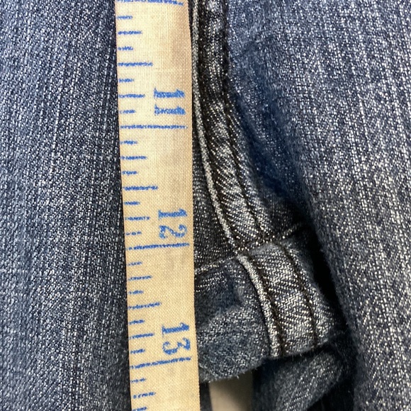 Chico’s blue denim pedal pushers/capri jeans, Chico’s size 3/Large - Picture 13 of 14